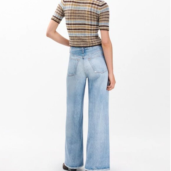 RAG & BONE Miramar Sofie Wide-Leg Pants RAILY NWT *FLAWED SWEAT PANT JEANS 28 - Picture 2 of 13